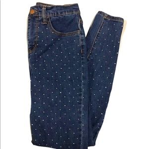 Tinseltown rhinestone skinny jeans